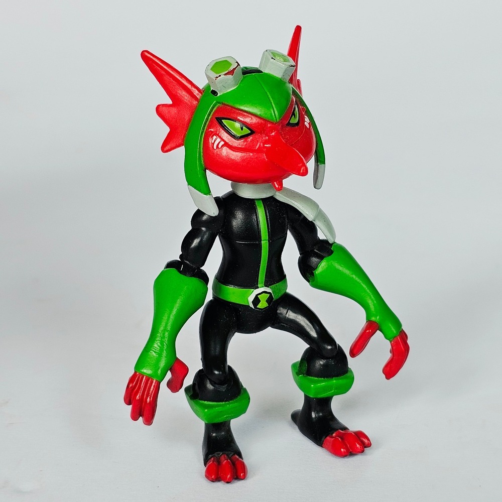2012 Bandai Ben 10 Omniverse Jury Rigg Action Figure Red Green Alien Toy 2566
